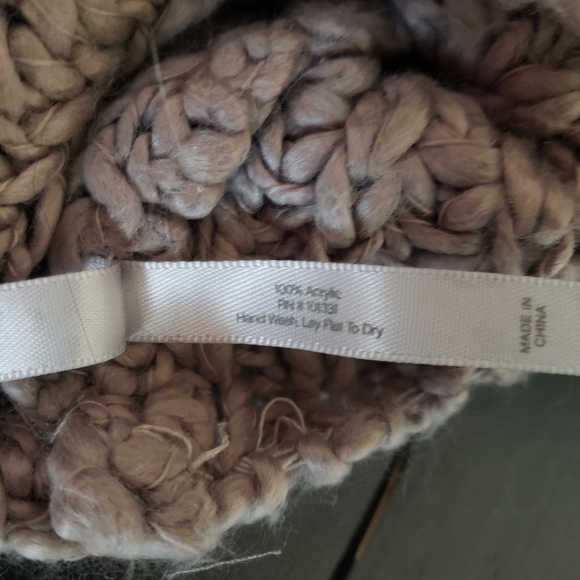 Charlotte Russe One Size Purple Grey Knit Beanie Fall Winter - Picture 3 of 4